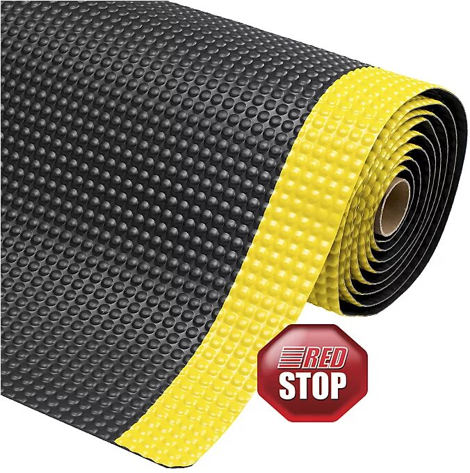 NOTRAX Estera para puesto de trabajo Sky Trax®, anchura 1220 mm por m lin., negro / amarillo