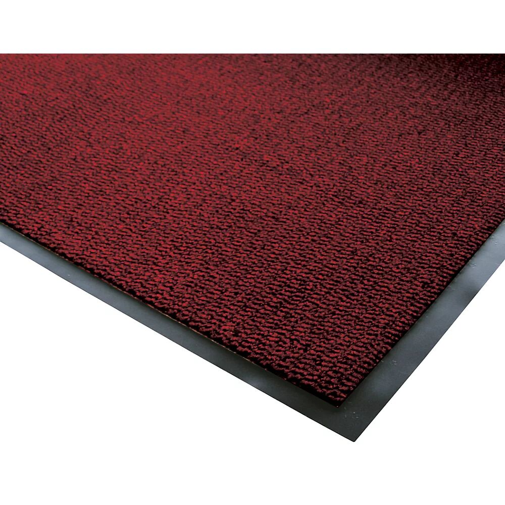 COBA Estera contra la suciedad para interiores, pelo de polipropileno, anchura 900 mm por m lin., negro / rojo