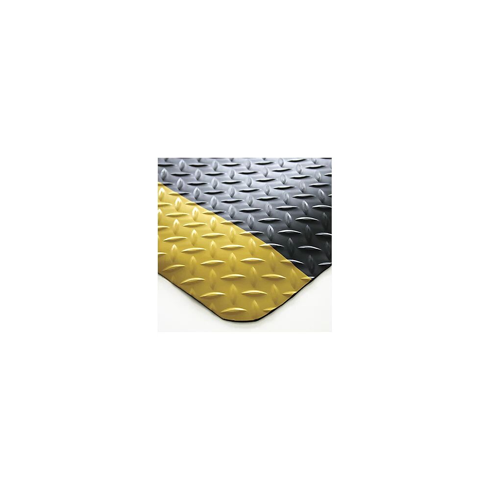 COBA Estera antifatiga DECKPLATE, dimensiones fijas, negro / amarillo, 3000 x 900 mm