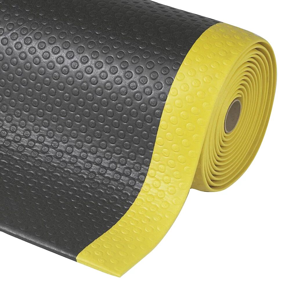 NOTRAX Estera antifatiga Bubble Sof-Tred™, por m lin., espuma de vinilo, negro / amarillo, anchura 910 mm