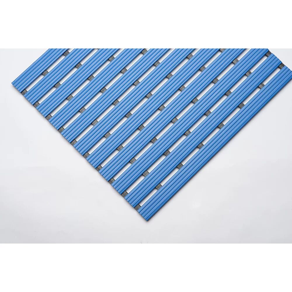 EHA Estera de PVC, por metro lin., superficie de paso de PVC duro, antideslizante, anchura 800 mm, azul