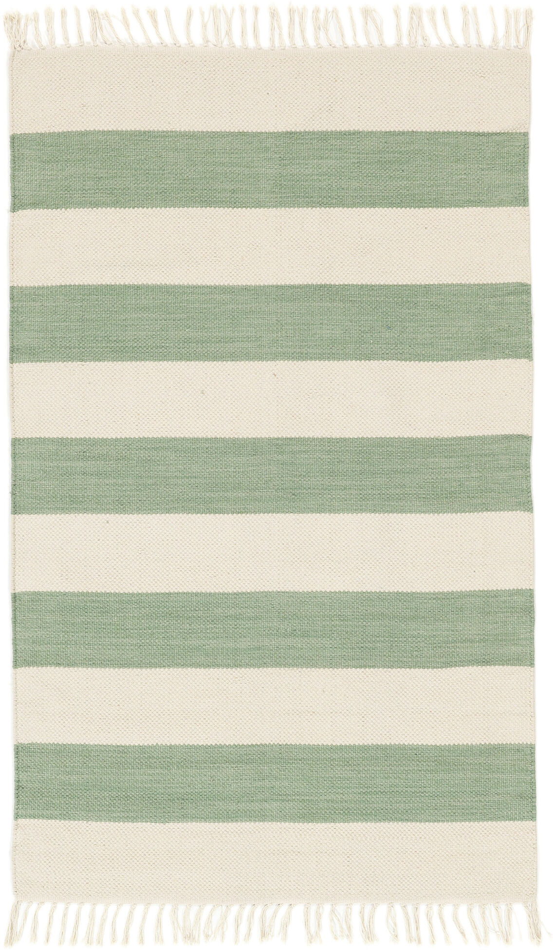 RugVista Cotton stripe Alfombra - Verde menta 100x160