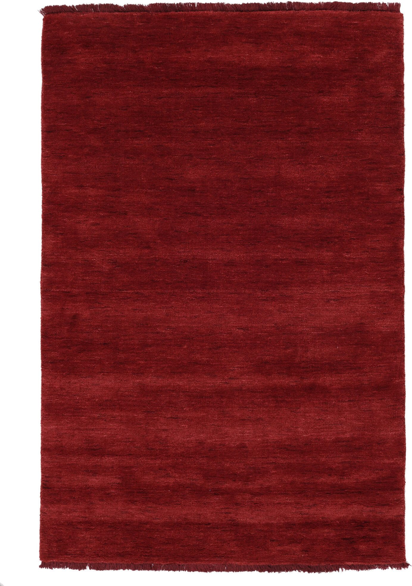 RugVista Handloom fringes Alfombra - Rojo Oscuro 80x120