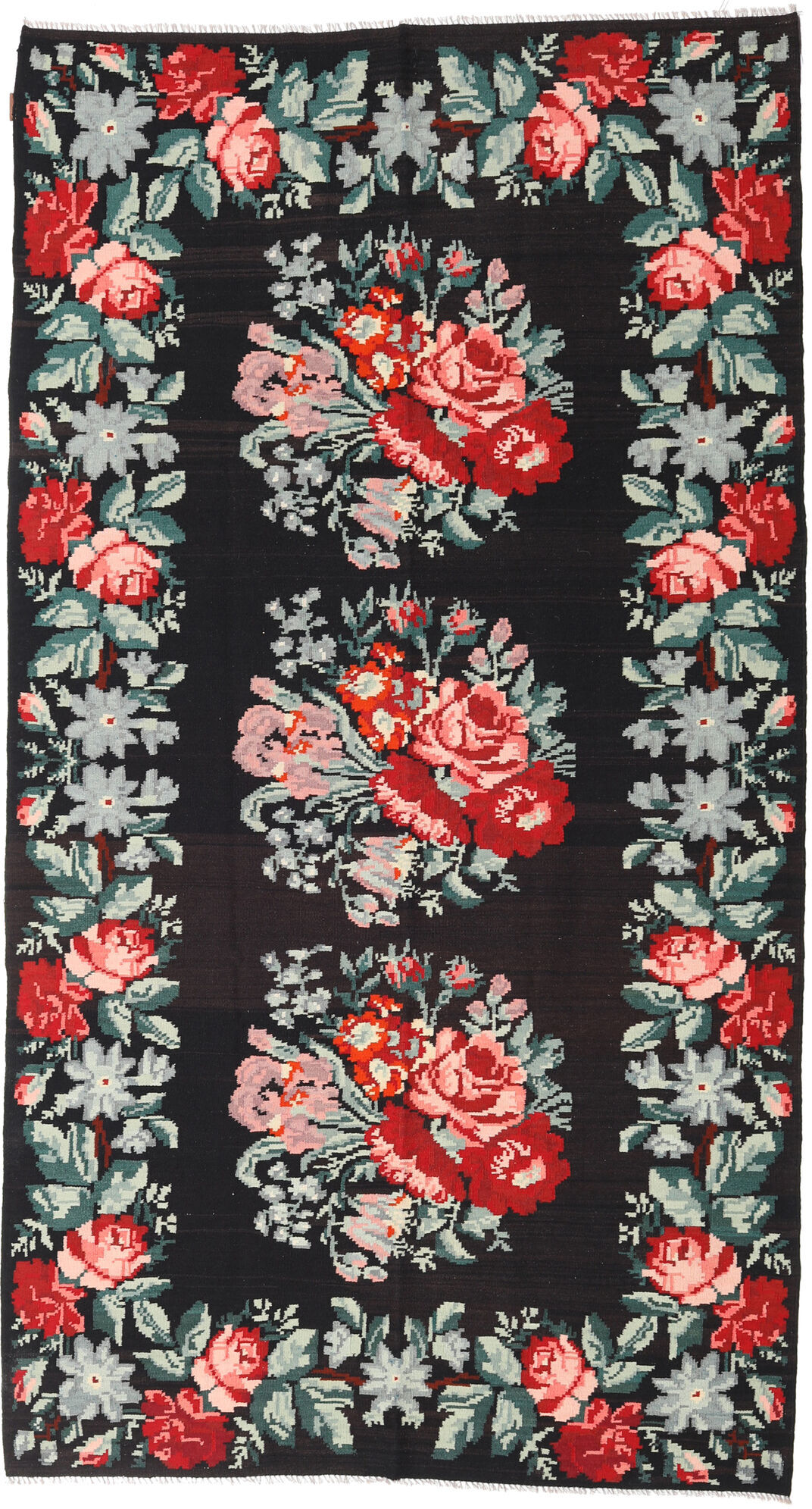 Anudada a mano . Origen: Moldova Kilim Rose Alfombra 177x327