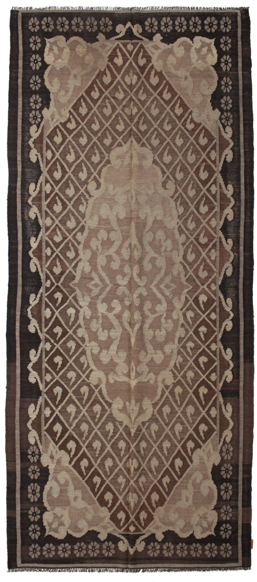 Anudada a mano . Origen: Moldova Kilim Rose Moldavia Alfombra 164x382