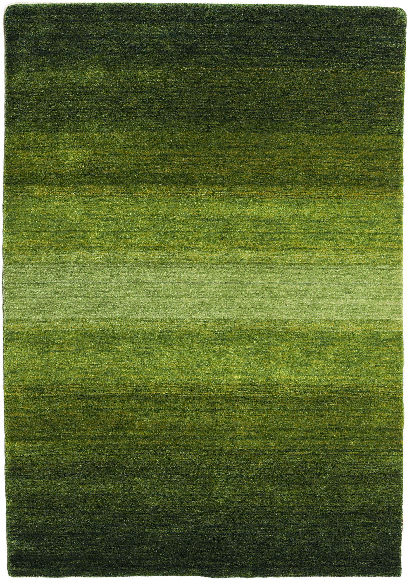 Anudada a mano . Origen: India Gabbeh Rainbow Alfombra - Verde 140x200