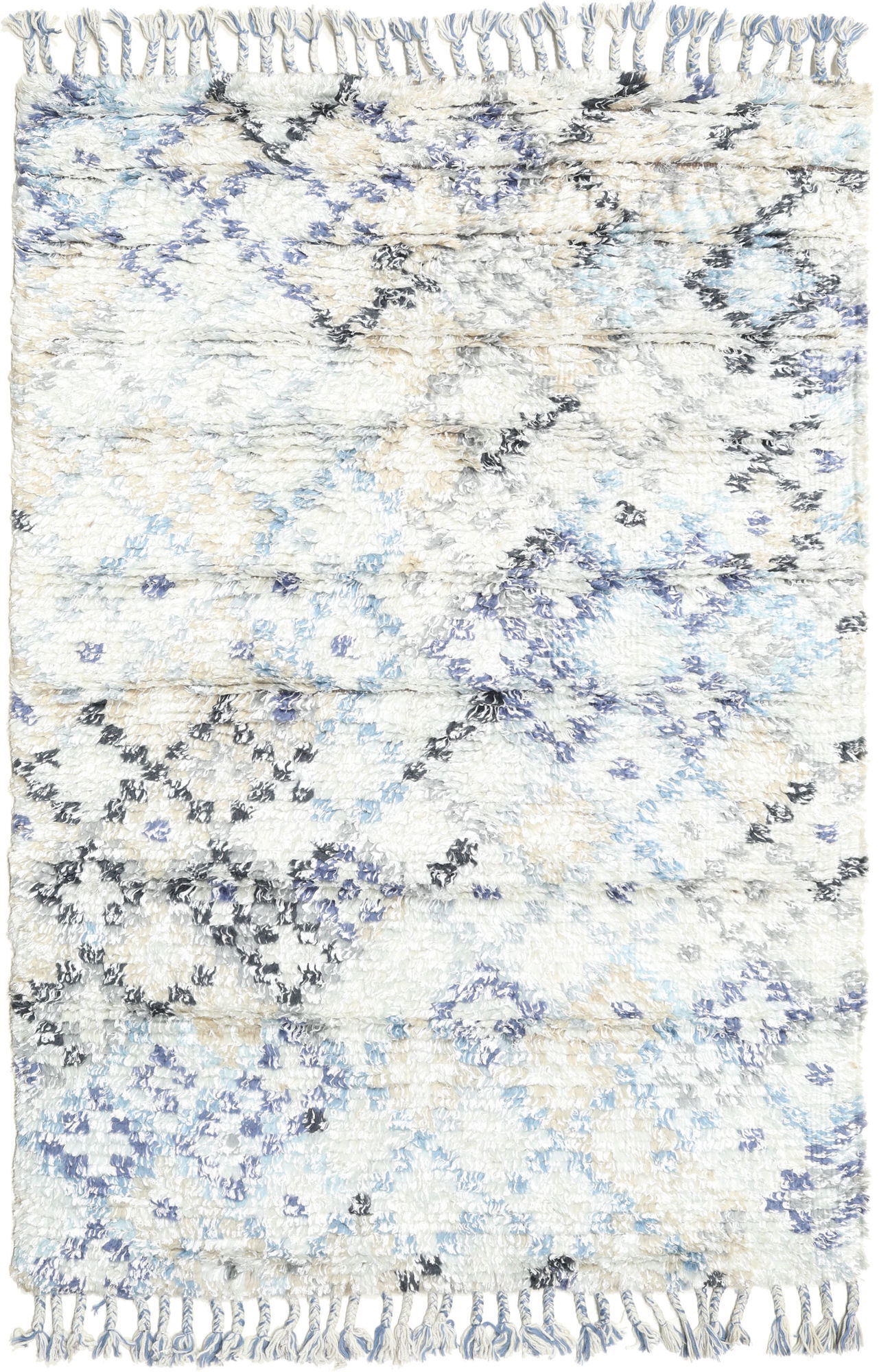 RugVista Greta Alfombra - Blanco crema / Azul 120x180