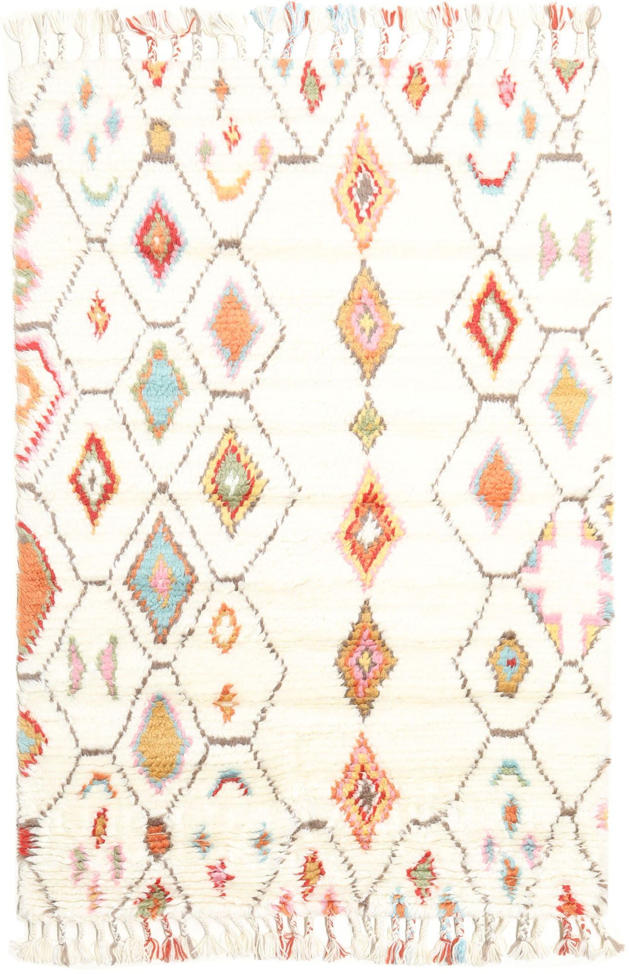 RugVista Hulda Alfombra - Blanco crema / Multicolor 120x180