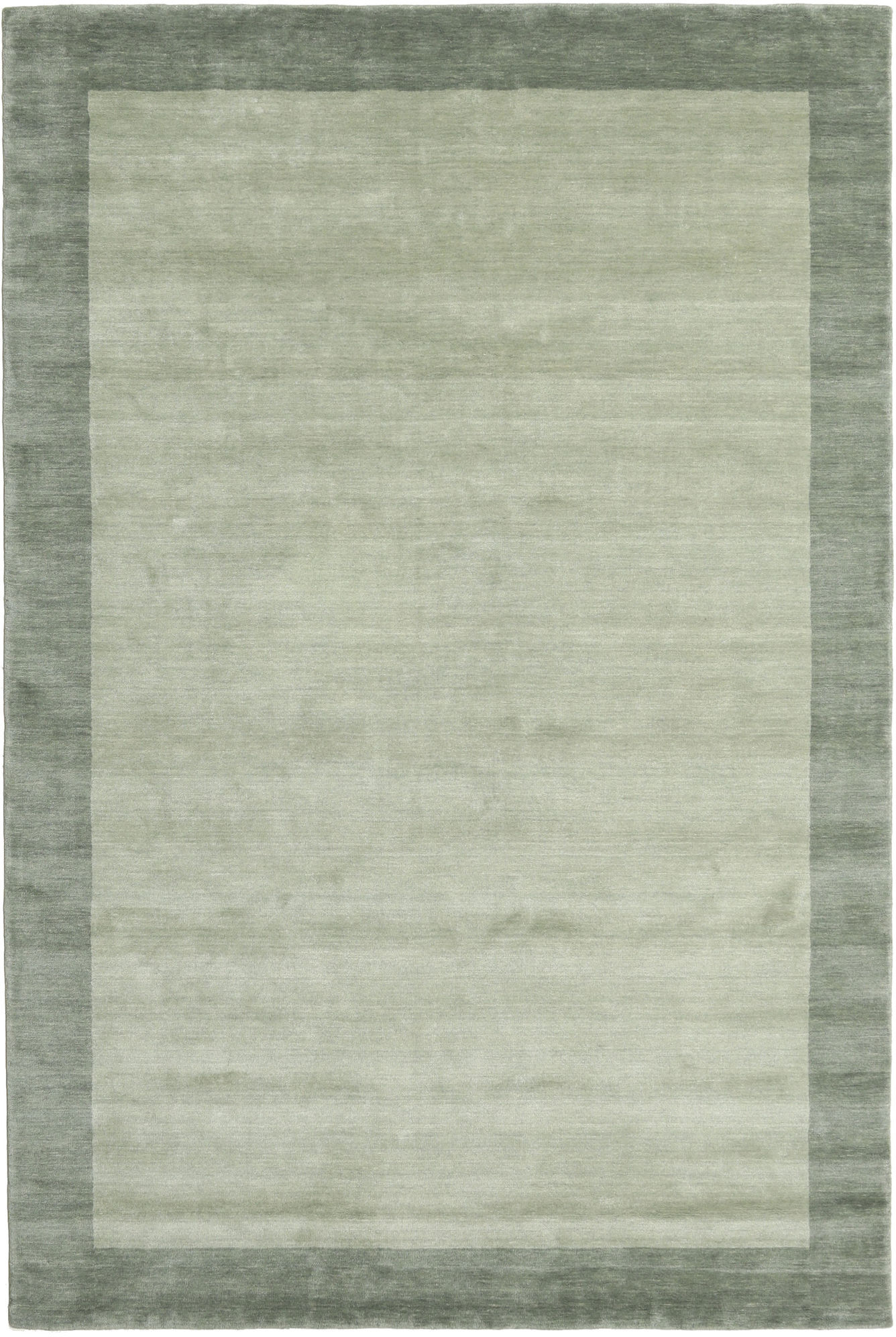 RugVista Handloom Frame Alfombra - Gris / Verde 200x300