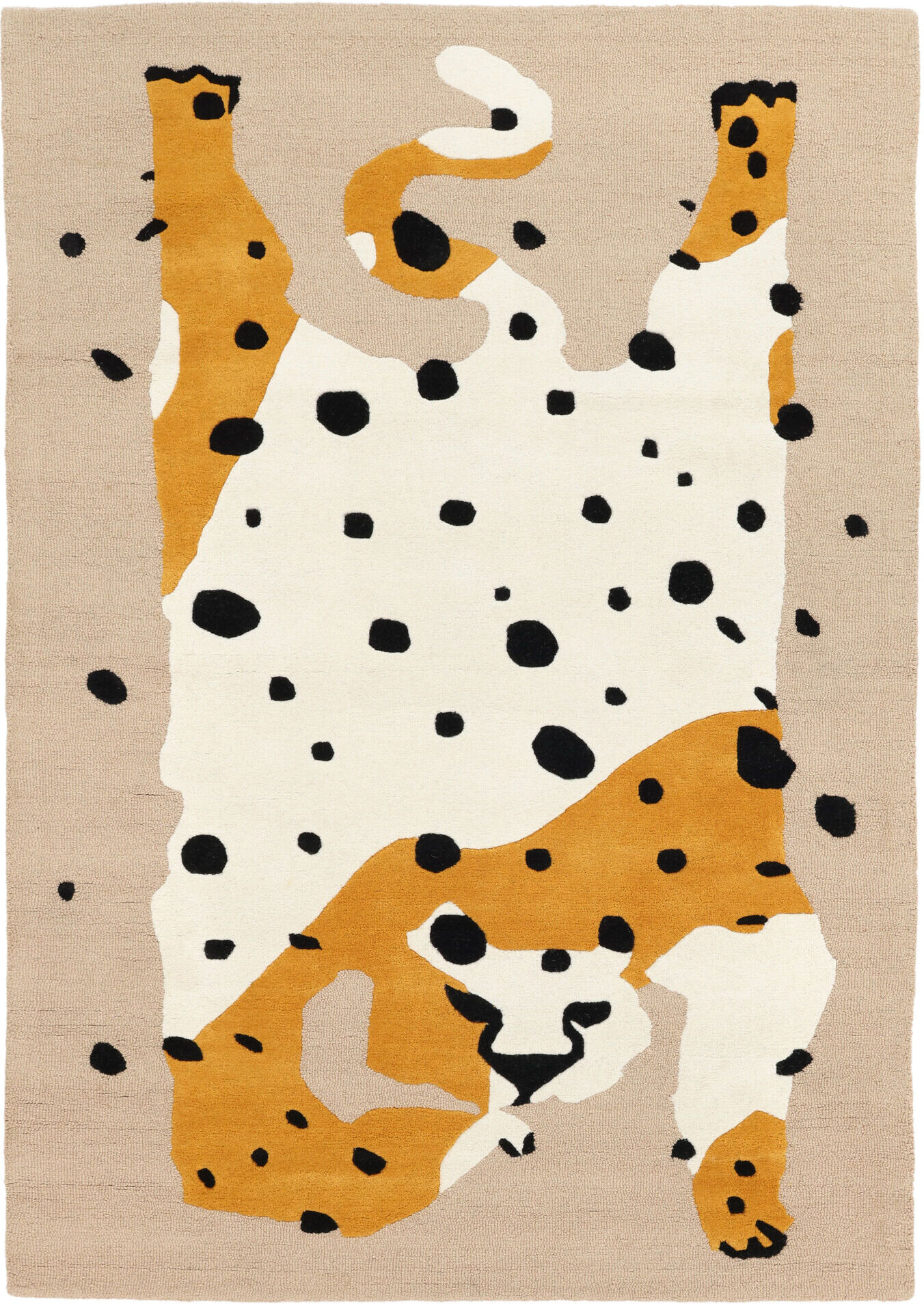 RugVista The Spotty Cat Alfombra - Morado malva / Amarillo 140x200