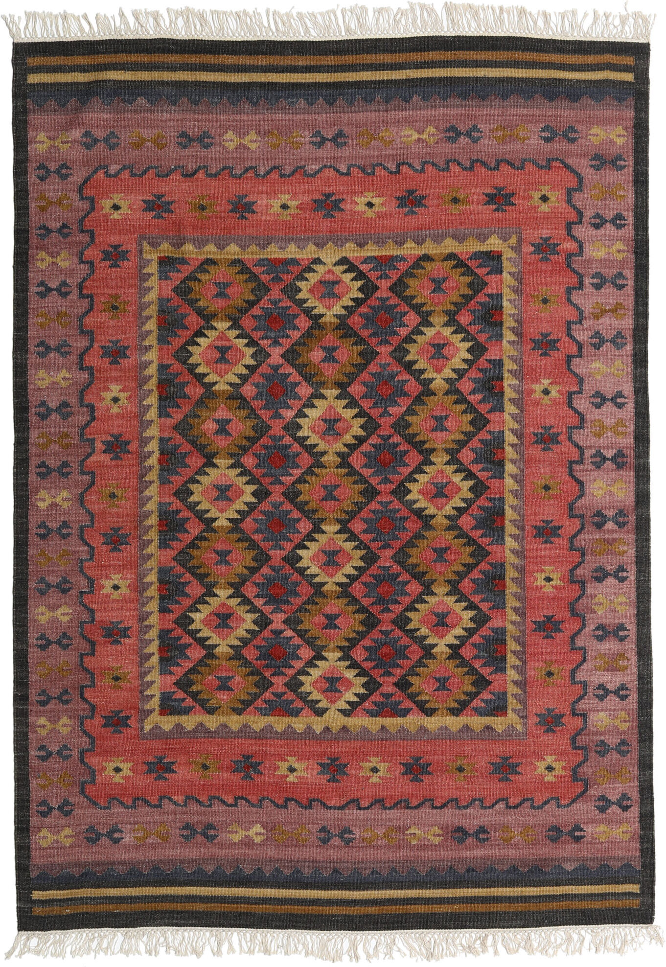 RugVista Kilim Marmaris Alfombra - Rojo / Violeta 160x230