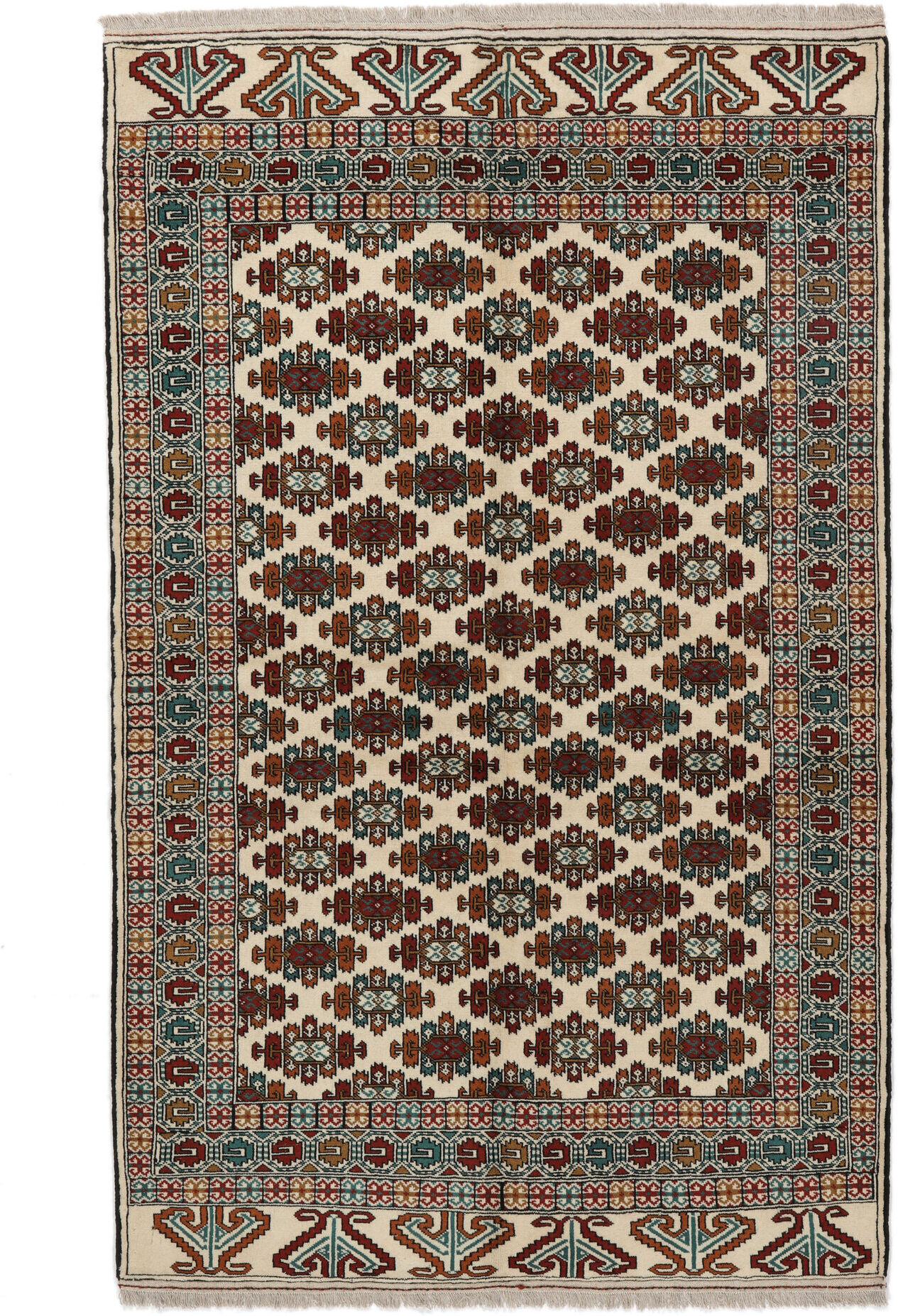 Anudada a mano . Origen: Persia / Iran Turkaman Alfombra 155x248