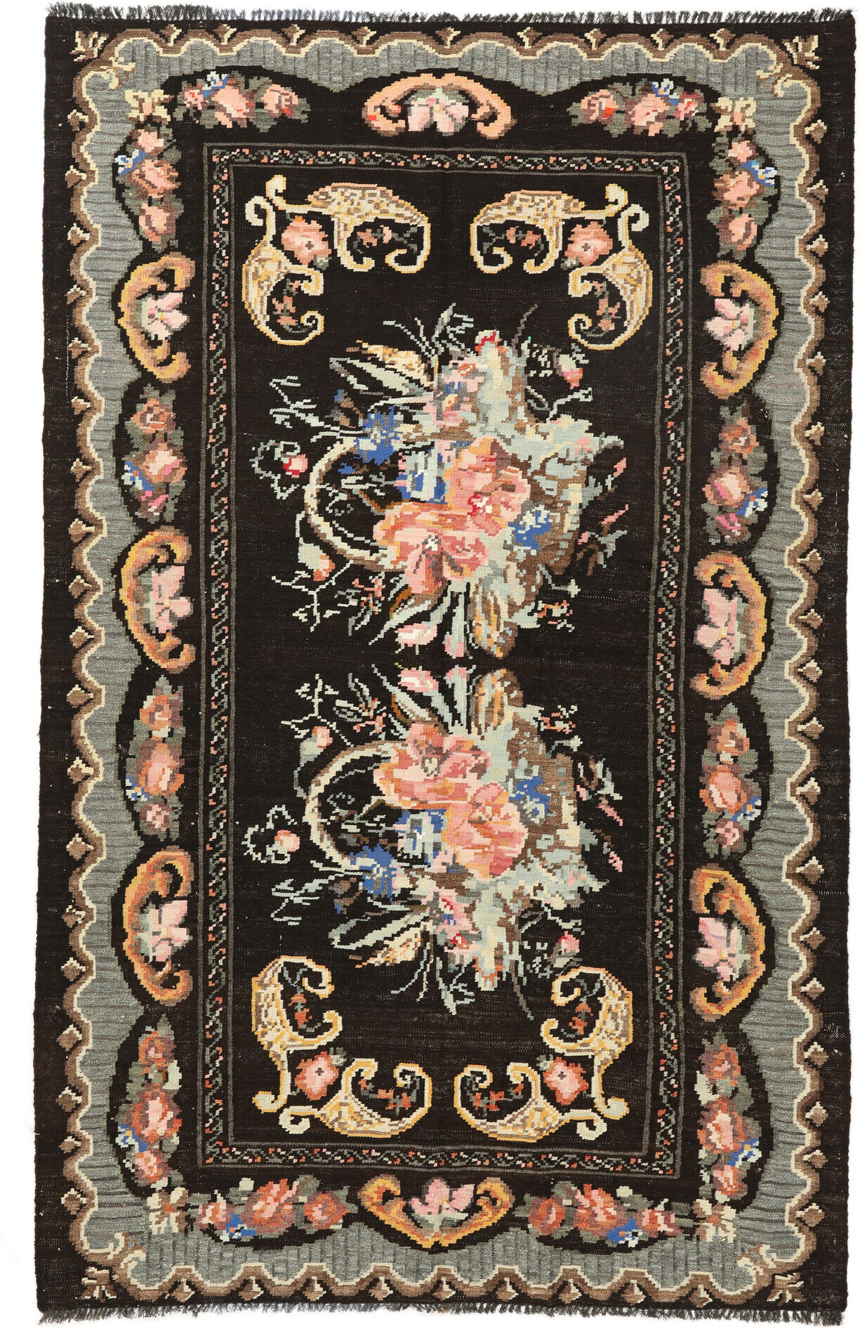 Anudada a mano . Origen: Moldova Kilim Rose Moldavia Alfombra 174x272