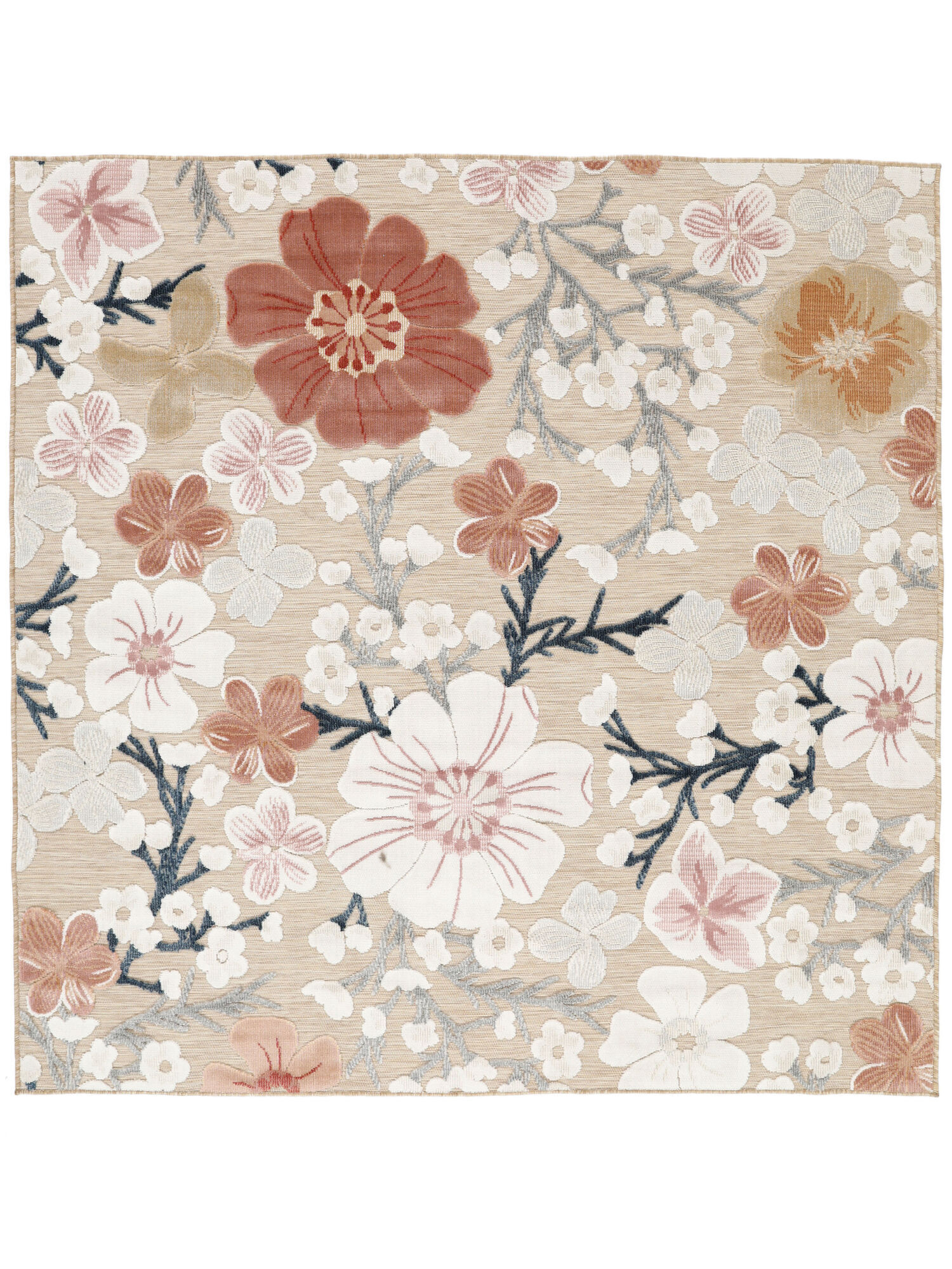 RugVista Cherri Alfombra - Beige / Rosa 200x200