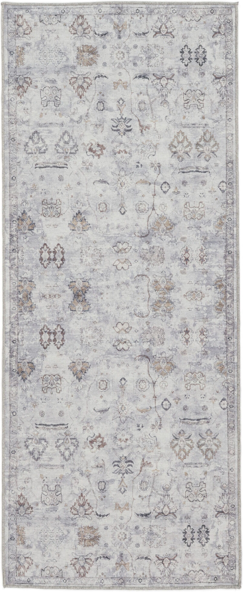 RugVista Ganti Oriental Alfombra - Gris / Beige 80x200