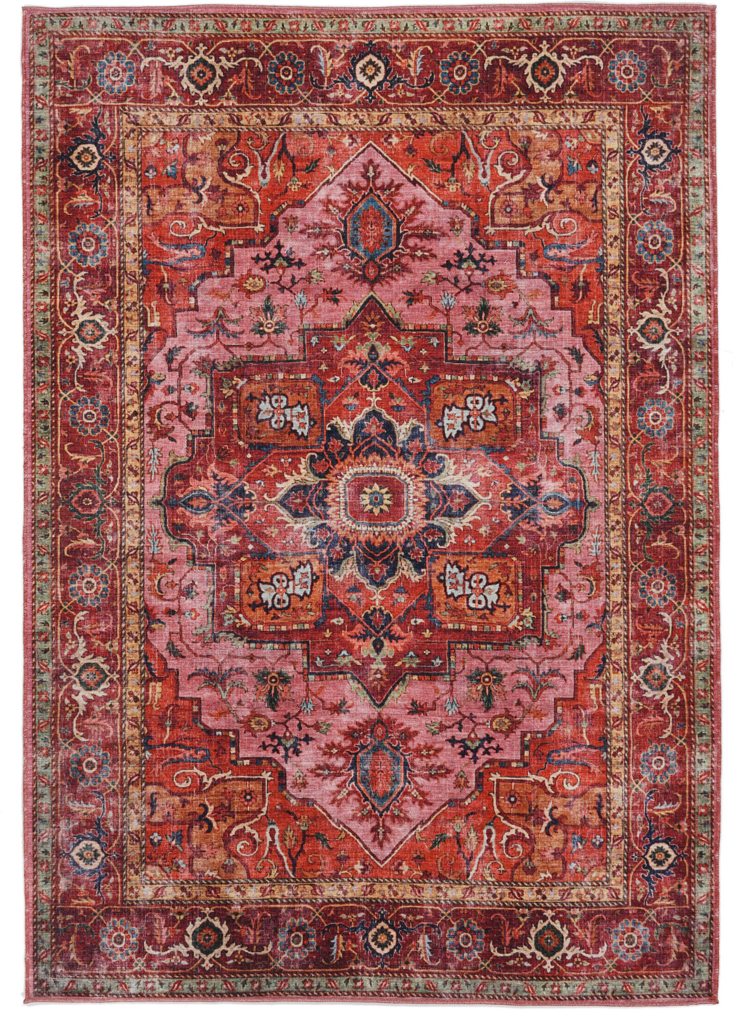 RugVista Georgia Oriental Alfombra - Rojo / Rosa 200x300