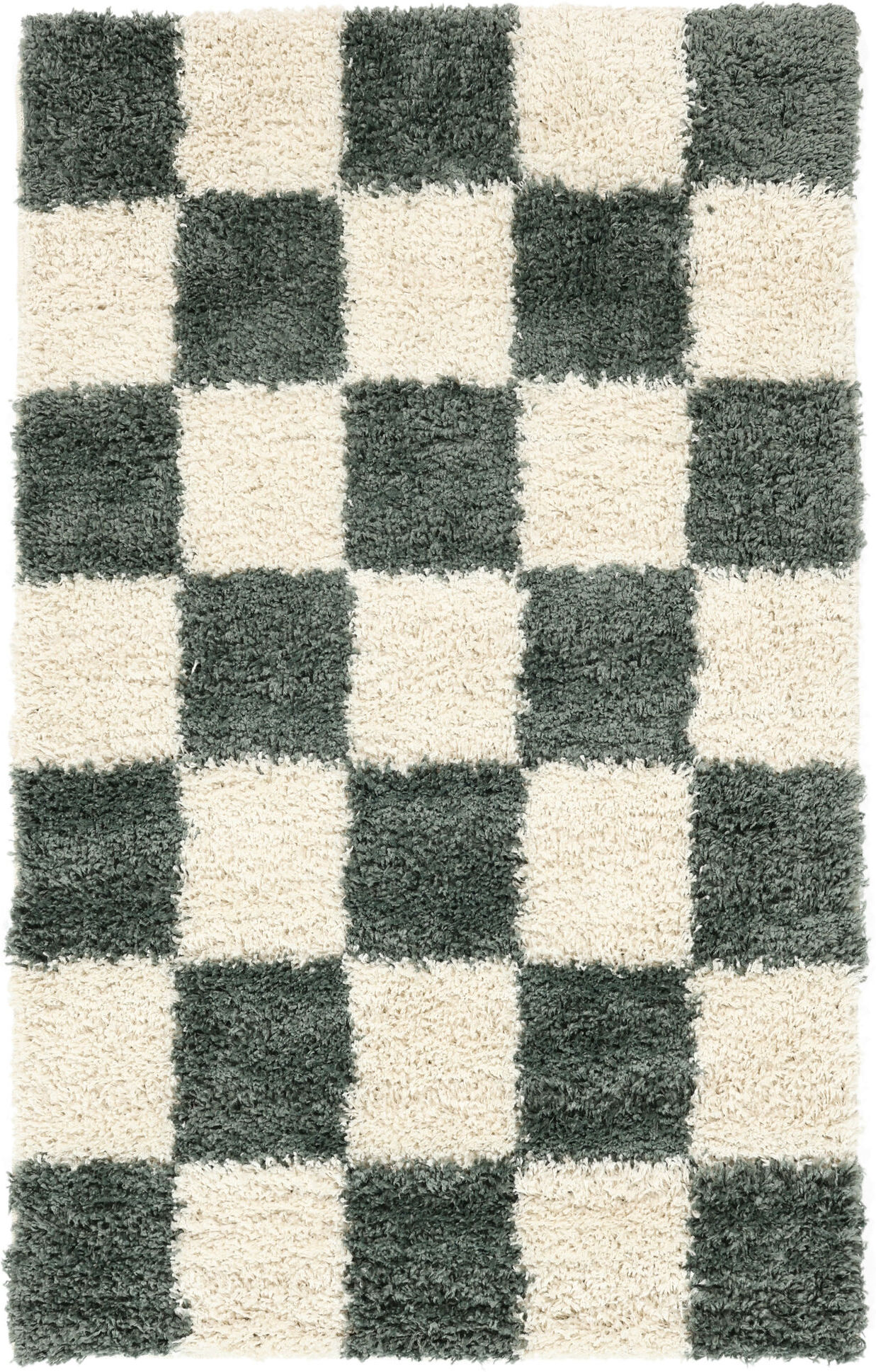 RugVista Chessie Alfombra - Verde / Blanco crudo 100x160