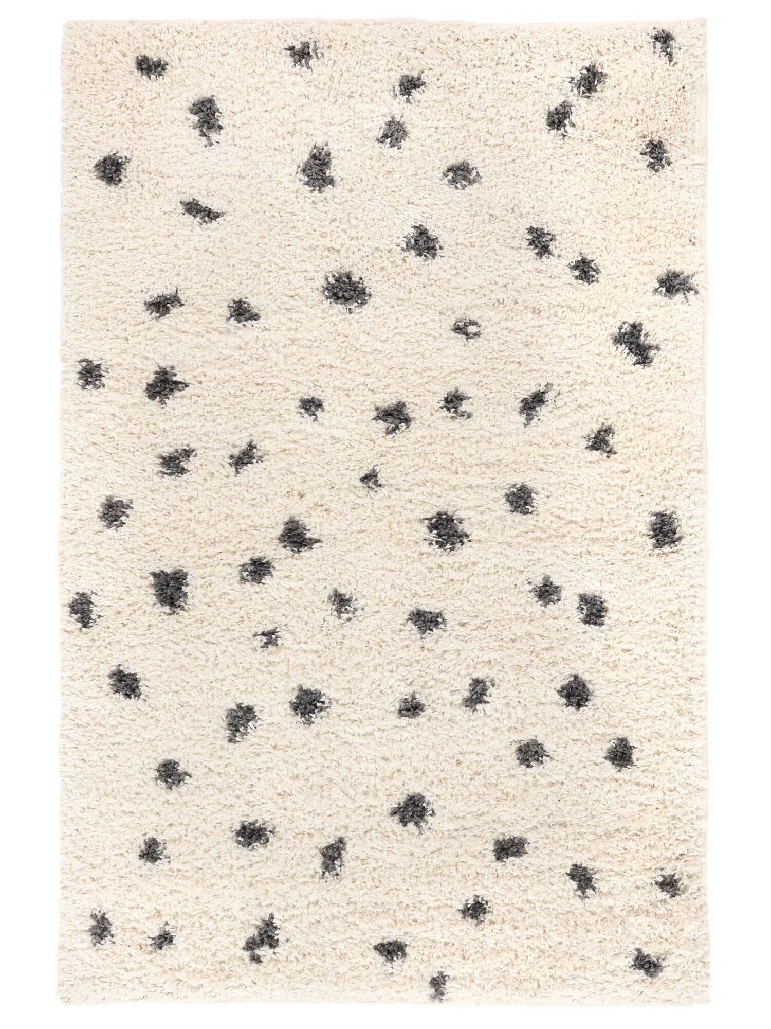 RugVista Polly Alfombra - Blanco crudo / Gris Oscuro 100x160