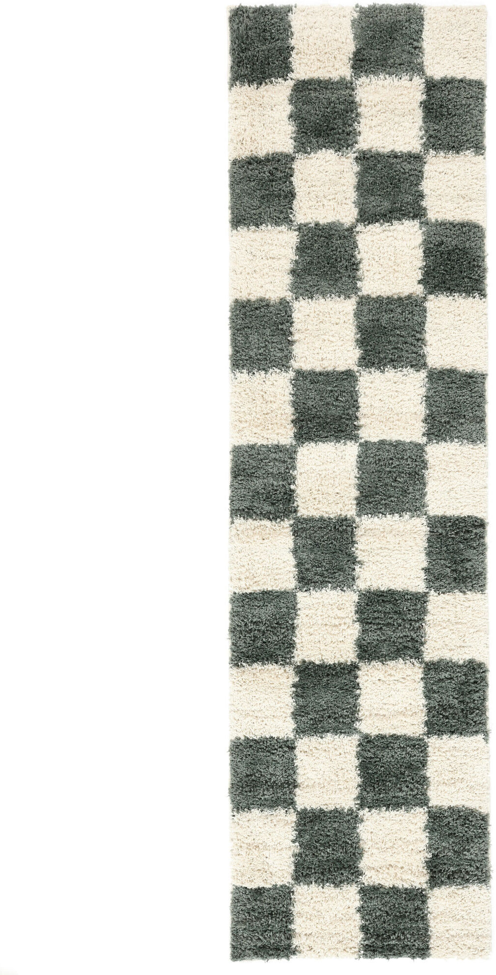 RugVista Chessie Alfombra - Verde / Blanco crudo 80x300