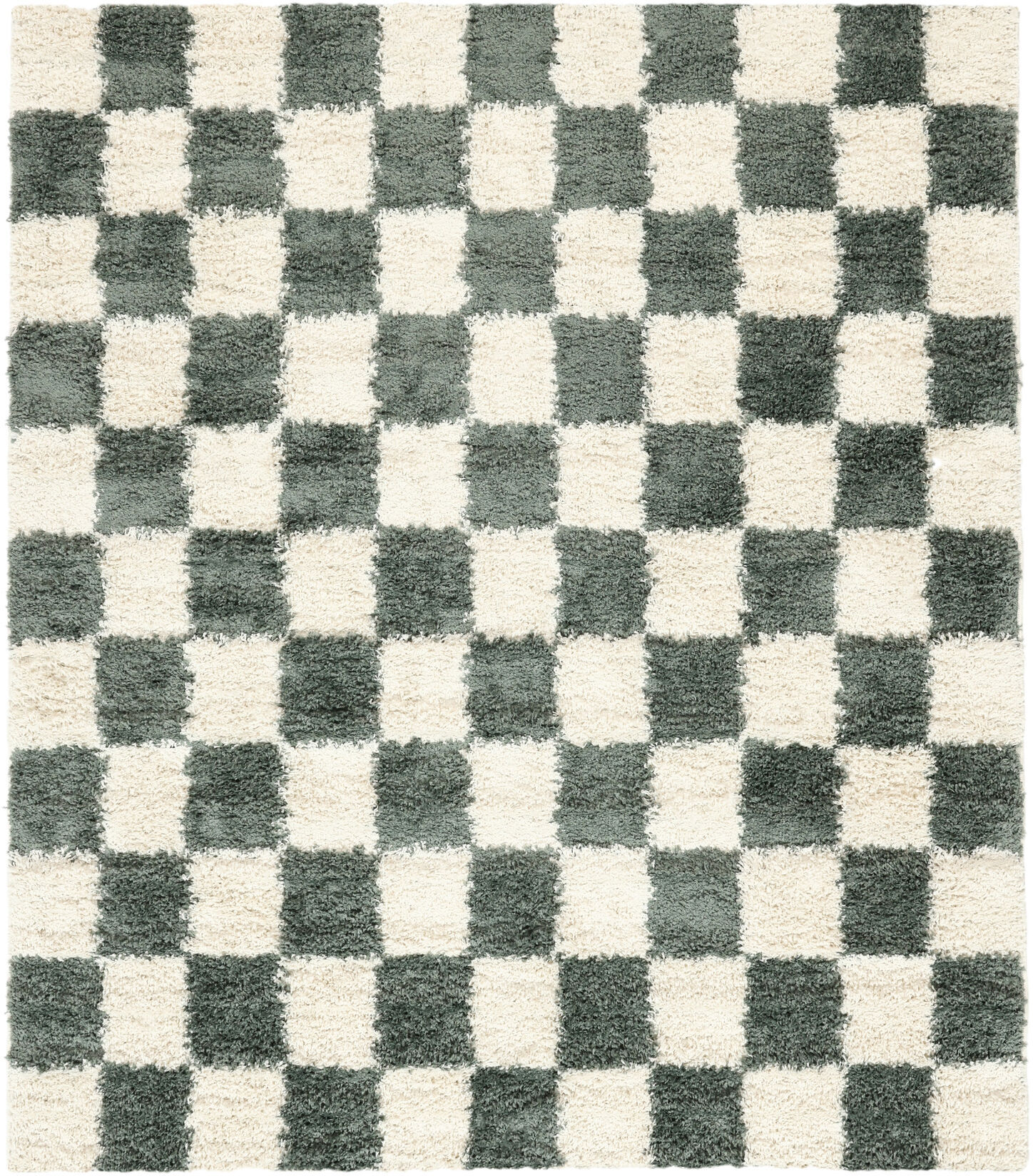 RugVista Chessie Alfombra - Verde / Blanco crudo 200x200