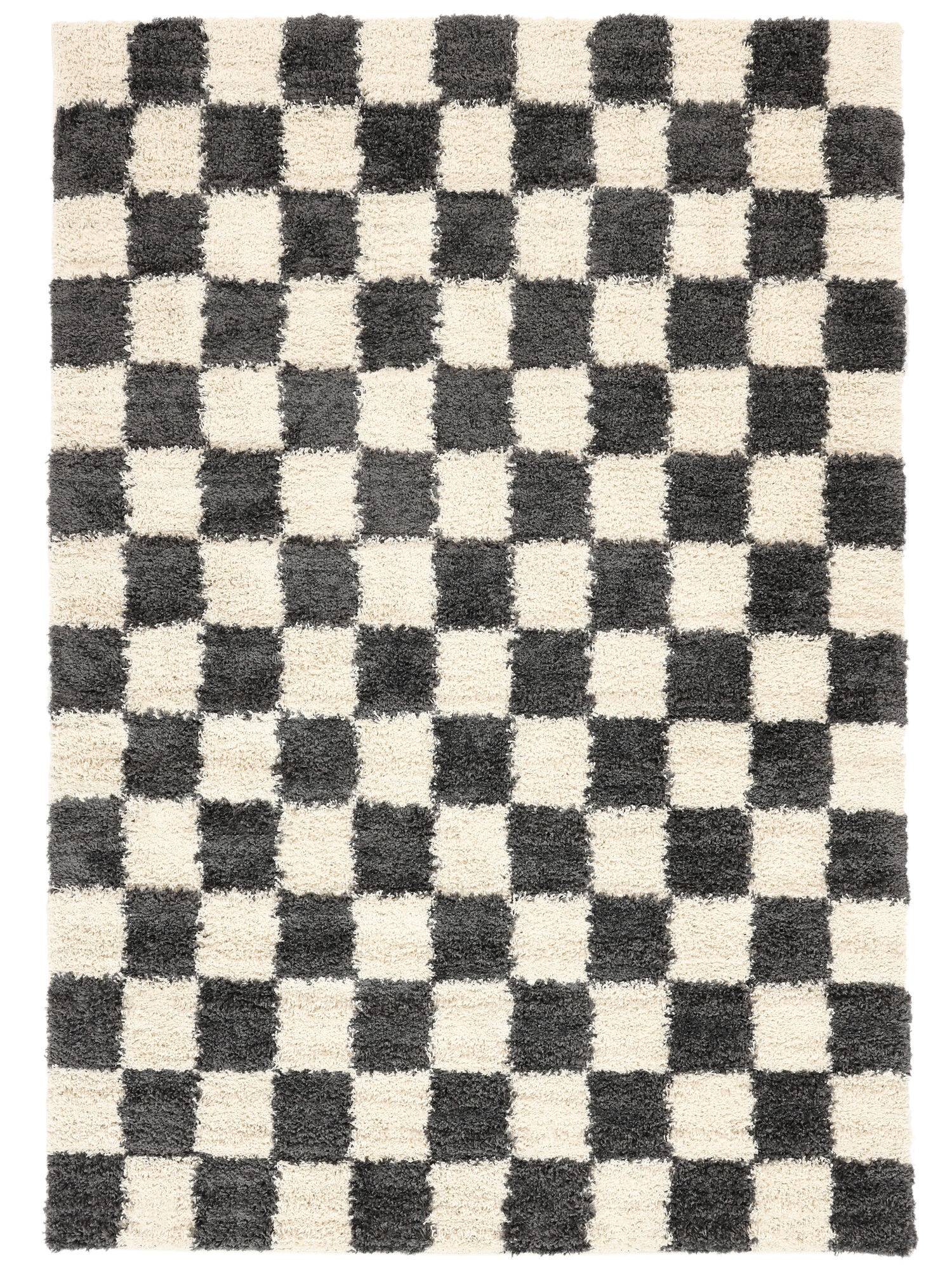 RugVista Chessie Alfombra - Gris Oscuro / Blanco crudo 200x300