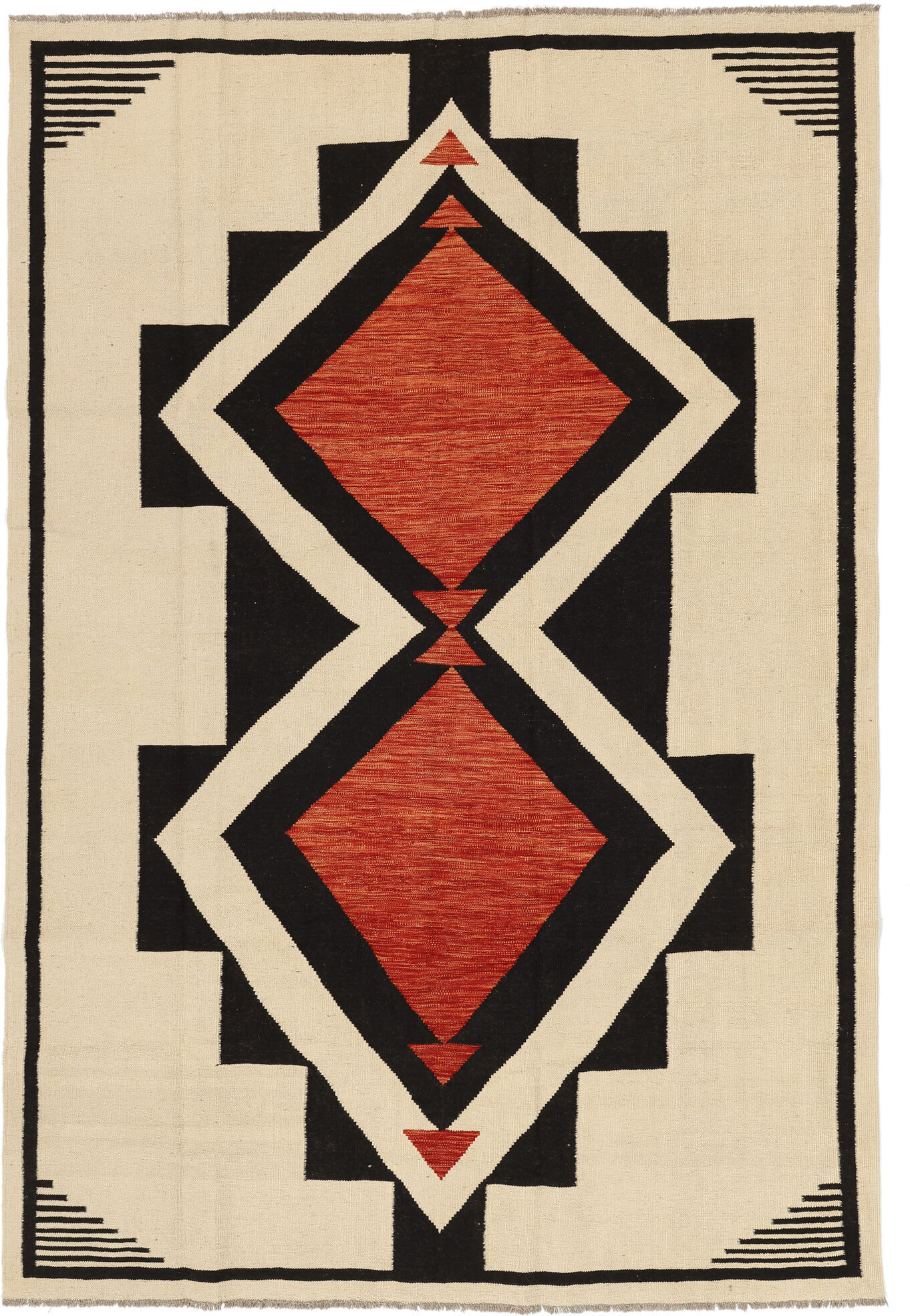 Anudada a mano . Origen: Afghanistan Kilim Moderno Alfombra 205x300