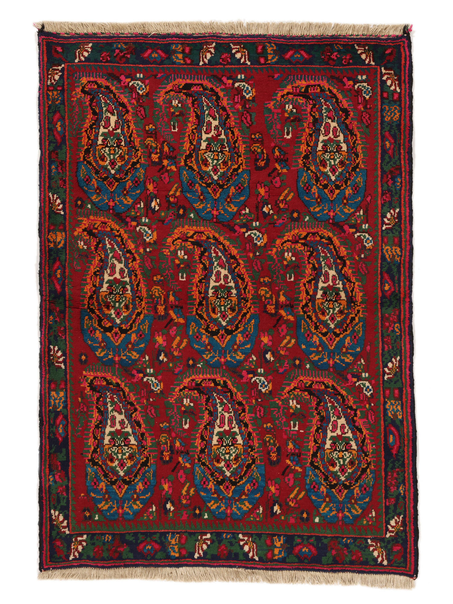 Anudada a mano . Origen: Persia / Iran Afshar / Sirjan Alfombra 104x149