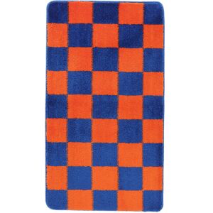 RugVista Luca Chess kylpymatto - Sininen / Oranssi 67x117