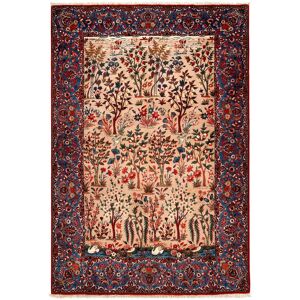 Käsinsolmittu. Alkuperä: Persia / Iran Isfahan silkki loimi Matot 155x223