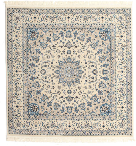 RugVista Itämainen Matto Nain Emilia 200X200 Neliö Vaaleanharmaa/Beige