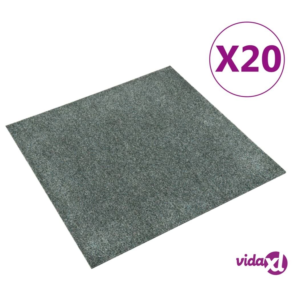vidaXL Tekstiililaatta 20 kpl 5 m² vihreä