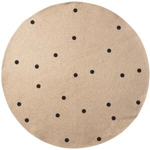 ferm LIVING - Tapis en jute, Black dots, small