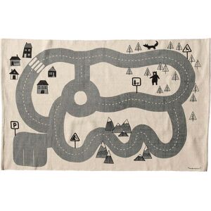 Bloomingville - Tapis jouet trafic, beige/gris