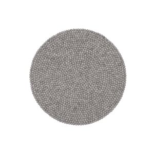 myfelt - Carl Tapis de boules de feutre, Ø 90 cm, gris chiné