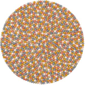 myfelt - Liese Tapis de boules de feutre, Ø 140 cm