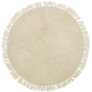 Bloomingville tapis en fibres naturelles avec franges a 110 cm laine