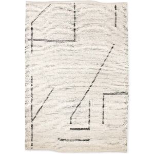 HKliving - Tapis en coton tissé à la main, 200 x 300 cm, crème / anthracite