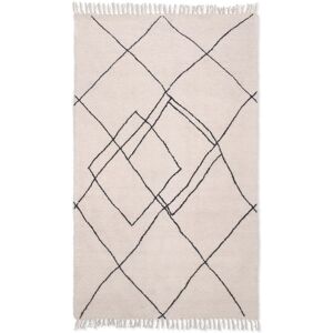 HKliving - Zigzag Tapis, 150 x 240 cm, noir / creme