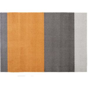 tica copenhagen - Stripes Horizontal Tapis, 90 x 130 cm, gris clair / gris acier / dijon