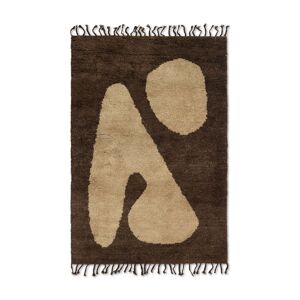 ferm LIVING - Abstract Tapis, 120 x 180 cm, marron / blanc casse