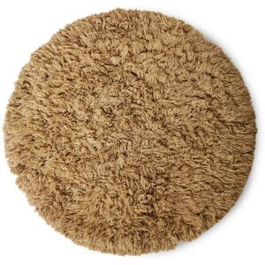 HKliving - Fluffy Tapis, Ø 200 cm, caramel