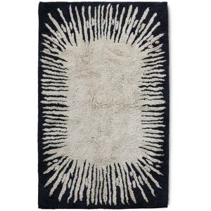 HKliving - Monochrome Tapis de bain, 75 x 120 cm, noir / blanc