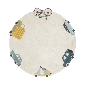 Lorena Canals Wheels Tapis a 140 cm naturel bleu