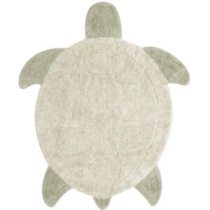 Lorena Canals Sea Turtle Tapis 110 x 130 cm naturel olive