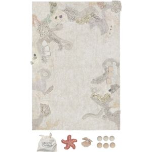 Lorena Canals - Seabed Tapis de jeu avec accessoires de jeu, 140 x 200 cm, naturel