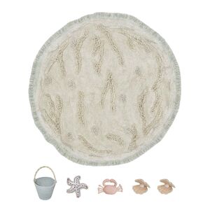 Lorena Canals Island Tapis de jeu avec accessoires de jeu a 120 cm naturel bleu clair