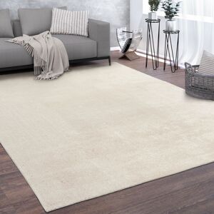 Paco Home - Tapis, Tapis à Poils Ras Doux Pour Salon, Doux, Lavable, Beige 160x220 cm - Publicité