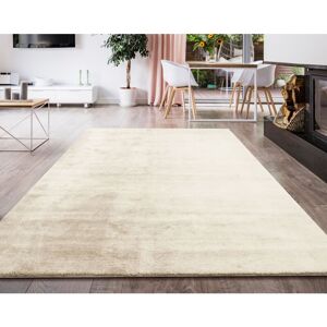 Tapis de salon Unicolore Lavable Pile courte et douce 60x100 cm, Crème - Paco Home - Publicité