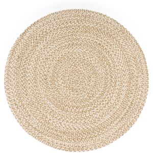 Paco Home - Tapis Rond Salon Jute Motif Ethnique Boho Moderne Fait Main Tapis Naturel Beige, 80 cm rond - Publicité