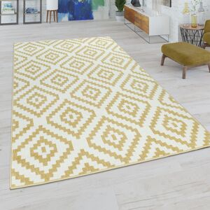 Paco Home - Tapis Salon Losanges Pastel Ethnique Bohème 70x250 cm, Jaune-Blanc - Publicité